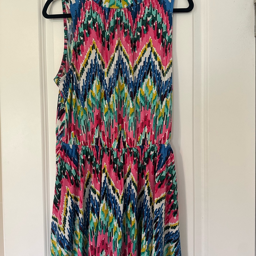 White Birch Multicolor Abstract Dress